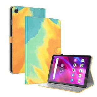 For Lenovo Tab M7 3rd Gen Watercolor Pattern Flip Leather Tablet Case(Autumn Leaves)