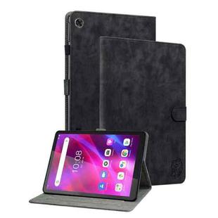 For Lenovo Tab M7 3rd Gen Tiger Pattern Flip Leather Tablet Case(Black)