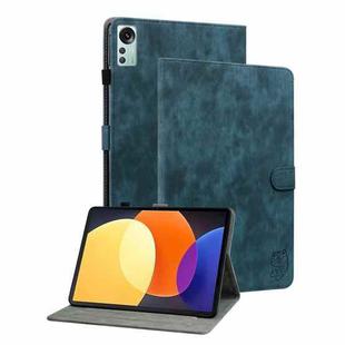 For Xiaomi Pad 5 Pro 12.4 Tiger Pattern Flip Leather Tablet Case(Dark Green)