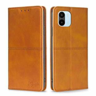 For Xiaomi Redmi A1 Cow Texture Magnetic Leather Phone Case(Light Brown)