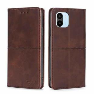 For Xiaomi Redmi A1 Cow Texture Magnetic Leather Phone Case(Dark Brown)
