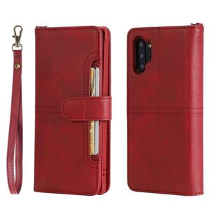 For Galaxy Note 10+ Multifunctional Detachable Magnetic Horizontal Flip Leather Case with Card Slots & Holder & Wallet & Photo Frame(Red)