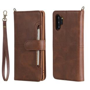 For Galaxy Note 10+ Multifunctional Detachable Magnetic Horizontal Flip Leather Case with Card Slots & Holder & Wallet & Photo Frame(Coffee)