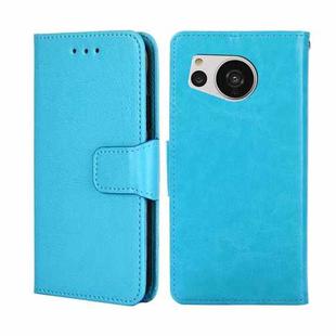 For Sharp Aquos Sense7 Crystal Texture Leather Phone Case(Light Blue)