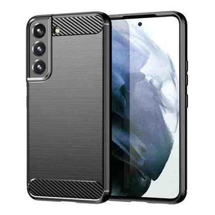 For Samsung Galaxy S23 5G Brushed Texture Carbon Fiber TPU Phone Case(Black)