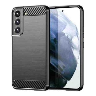 For Samsung Galaxy S23+ 5G Brushed Texture Carbon Fiber TPU Phone Case(Black)