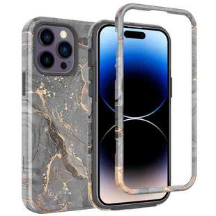 For iPhone 14 Pro Varnishing Water Stick TPU + Hard Plastic Phone Case(10028 Marble)