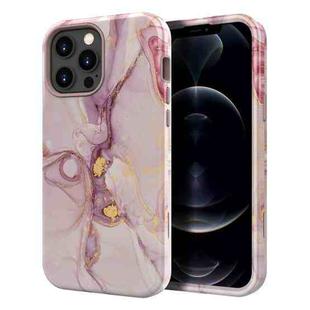 For iPhone 13 Pro Max Varnishing Water Stick TPU + Hard Plastic Phone Case(10031 Marble)