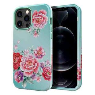 For iPhone 13 Pro Max Varnishing Water Stick TPU + Hard Plastic Phone Case(10045 Flower)