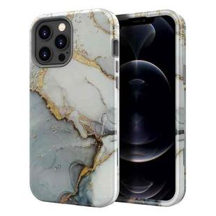 For iPhone 13 Pro Max Varnishing Water Stick TPU + Hard Plastic Phone Case(10029 Marble)
