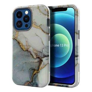 For iPhone 13 Pro Varnishing Water Stick TPU + Hard Plastic Phone Case(10029 Marble)