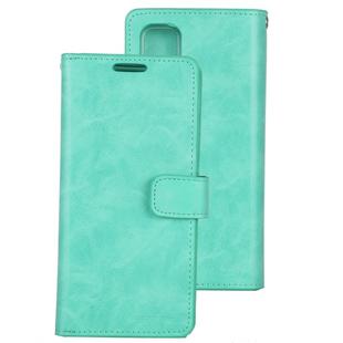 For Galaxy S20 GOOSPERY Mansoor Series Crazy Horse Texture Horizontal Flip Leather Case With Bracket & Card Slot & Wallet(Mint Green)