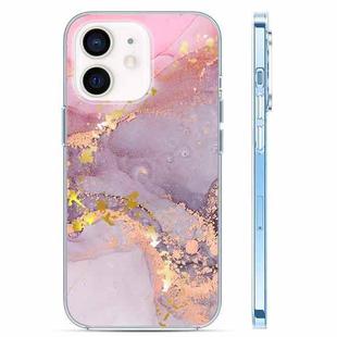 For iPhone 11 Coloured Glaze Marble Phone Case(Pink Grey)