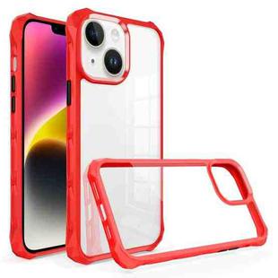 For iPhone 14 Water Cube High Transparent Space Phone Case(Red)