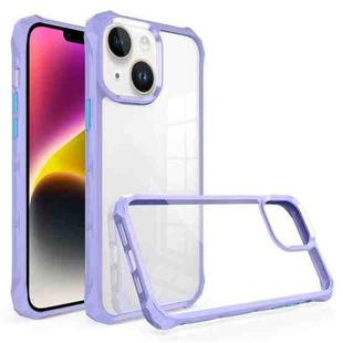 For iPhone 14 Water Cube High Transparent Space Phone Case(Purple)