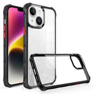 For iPhone 14 Plus Water Cube High Transparent Space Phone Case(Black)