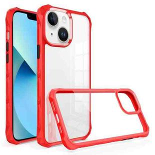 For iPhone 13 Water Cube High Transparent Space Phone Case(Red)