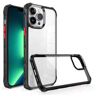 For iPhone 13 Pro Water Cube High Transparent Space Phone Case(Black)
