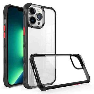 For iPhone 13 Pro Max Water Cube High Transparent Space Phone Case(Black)