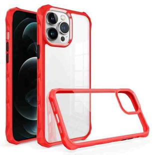 For iPhone 12 Pro Water Cube High Transparent Space Phone Case(Red)
