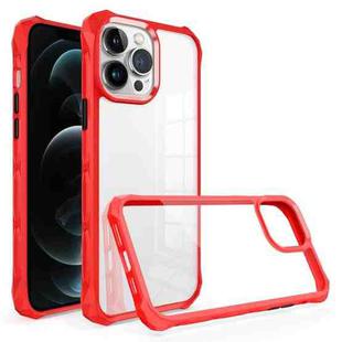 For iPhone 12 Pro Max Water Cube High Transparent Space Phone Case(Red)