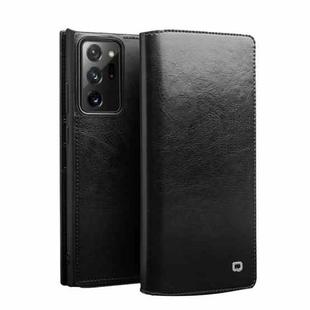 For Samsung Galaxy Note20 Ultra QIALINO Genuine Leather Phone Case(Black)