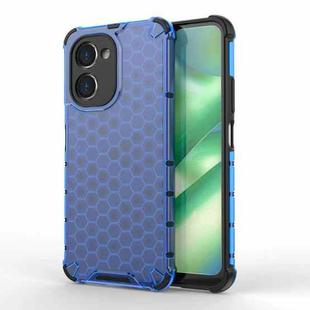 For Realme C33 4G India Shockproof Honeycomb PC + TPU Phone Case(Blue)
