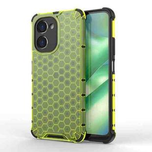 For Realme C33 4G India Shockproof Honeycomb PC + TPU Phone Case(Green)