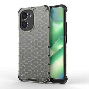 For Realme C33 4G India Shockproof Honeycomb PC + TPU Phone Case(Black)