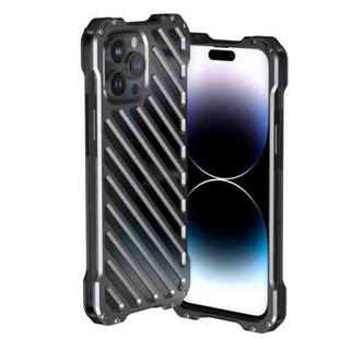 For iPhone 14 Pro Max R-JUST Breathable Armor Phone Case(Silver Grey)