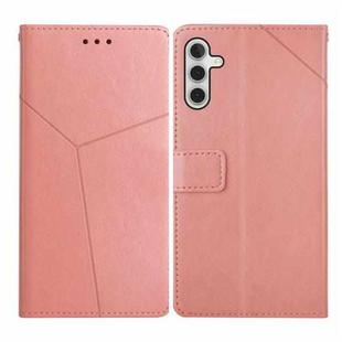 For Samsung Galaxy A04s HT01 Y-shaped Pattern Flip Leather Phone Case(Pink)