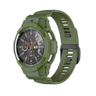 For Samsung Galaxy Watch4 Classic 46mm TPU Integrated Sport Watch Band(Army Green)