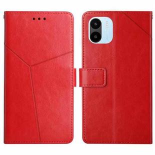 For Xiaomi Redmi A1 HT01 Y-shaped Pattern Flip Leather Phone Case(Red)