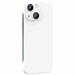 For iPhone 14 Rimless PC Phone Case with Lens Film(White)