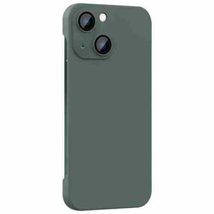For iPhone 14 Rimless PC Phone Case with Lens Film(Green)