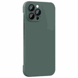 For iPhone 14 Pro Max Rimless PC Phone Case with Lens Film(Green)