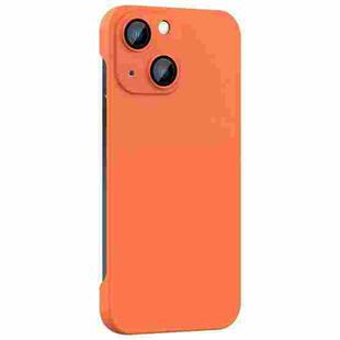 For iPhone 13 Rimless PC Phone Case with Lens Film(Orange)