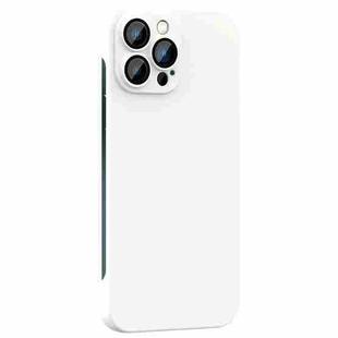 For iPhone 13 Pro Max Rimless PC Phone Case with Lens Film(White)