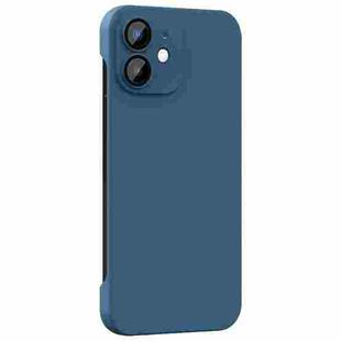 For iPhone 12 Rimless PC Phone Case with Lens Film(Blue)