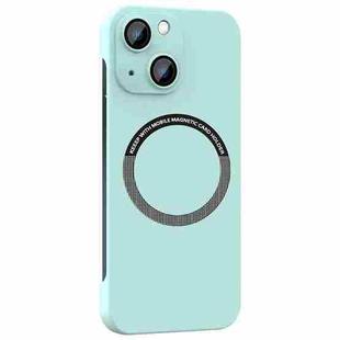 For iPhone 14 Plus Magsafe Rimless PC Phone Case with Lens Film(Sky Blue)