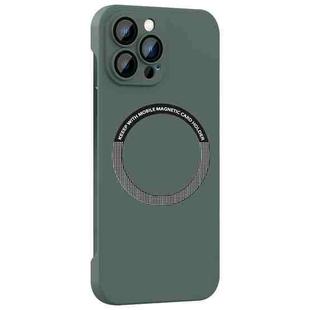 For iPhone 14 Max Magsafe Rimless PC Phone Case with Lens Film(Green)