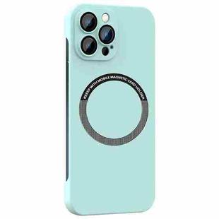 For iPhone 14 Max Magsafe Rimless PC Phone Case with Lens Film(Sky Blue)