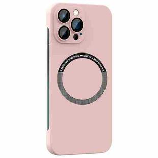 For iPhone 13 Pro Magsafe Rimless PC Phone Case with Lens Film(Pink)