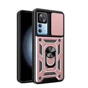 For Xiaomi 12T / 12T Pro / Redmi K50 Ultra Sliding Camshield Phone Case(Rose Gold)