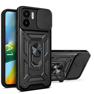 For Xiaomi Redmi A1 4G Sliding Camera Cover Design TPU+PC Phone Case(Black)