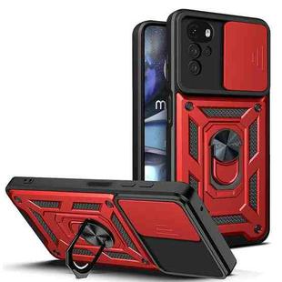 For Motorola Moto G22 Sliding Camera Cover Design TPU+PC Phone Case(Red)