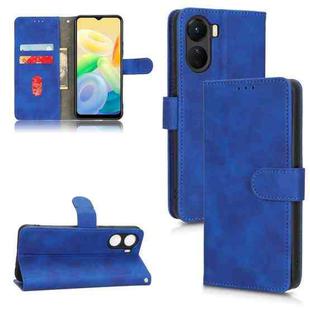 For vivo Y16 4G Skin Feel Magnetic Flip Leather Phone Case(Blue)