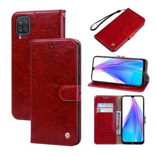 For Samsung Galaxy M33 5G Global Oil Wax Texture Leather Phone Case(Red)