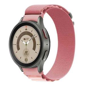 For Samsung Galaxy Watch5 / Watch5 Pro / Watch4 / Watch4 Classic Universal Nylon Loop Watch Band (Pink)