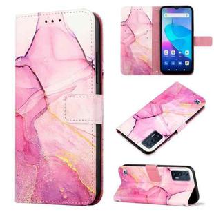 For Oukitel C31 PT003 Marble Pattern Flip Leather Phone Case(Pink Purple Gold LS001)